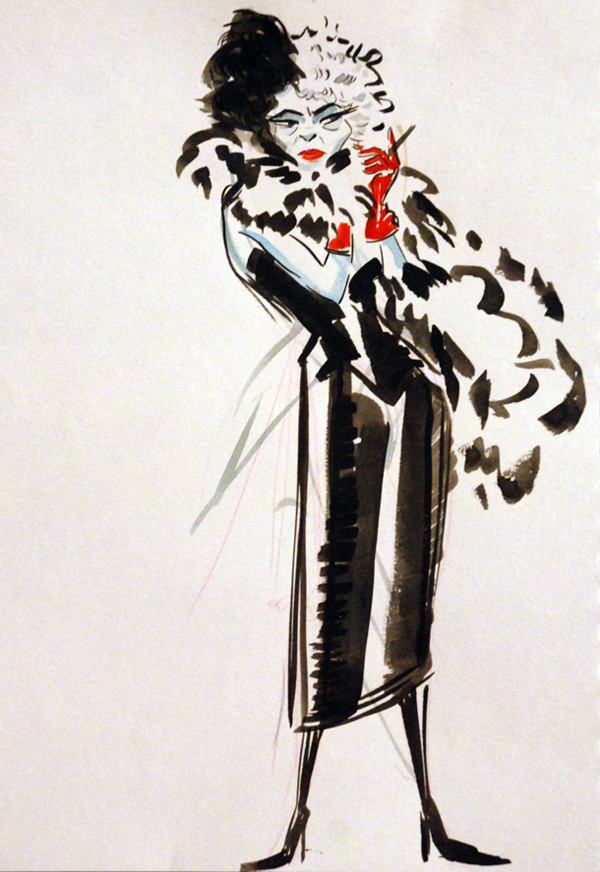 Cruella De Vil theme, photo and artwork. – The Drawing Club