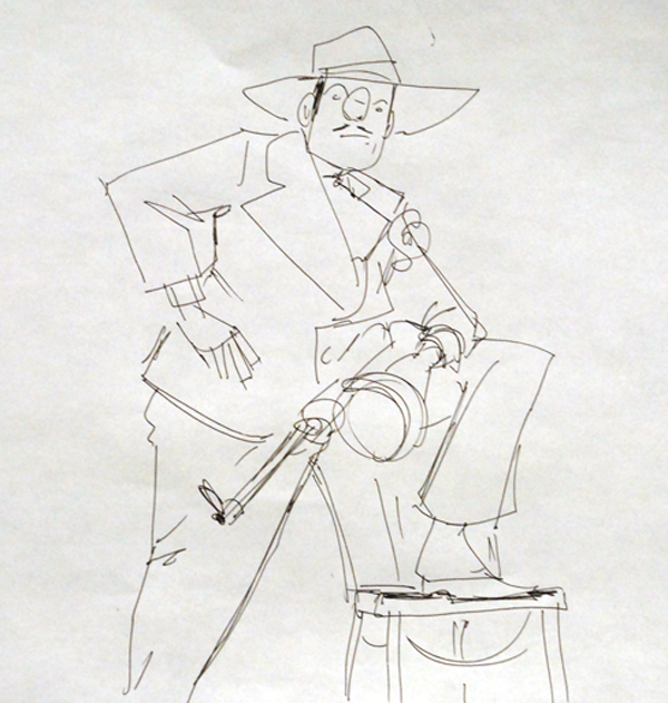 Dick Tracy theme, photo and artwork – The Drawing Club
